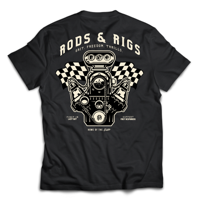 Youth Rods & Rigs Charity Tee, Black