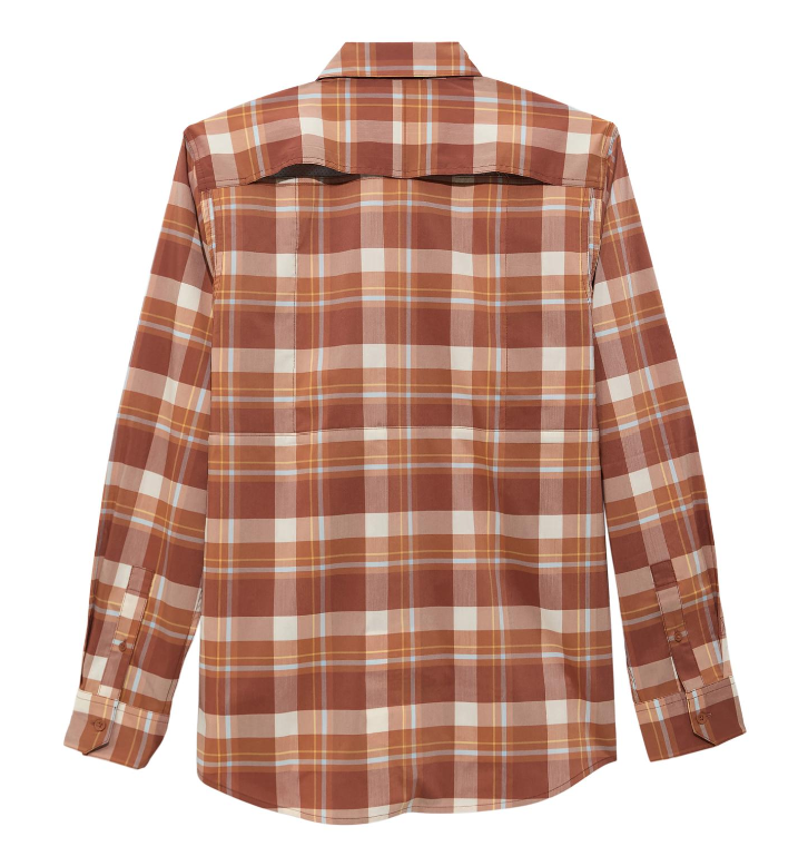 ATG-x-Wrangler® Hike to Fish Long Sleeve Shirt - Mahogany Check