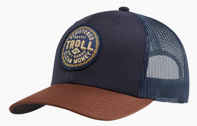 DHCM Chain Gang Curved Bill Snapback- Navy/Brown