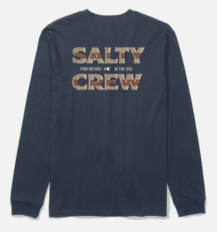 Offset LS Tee- Navy