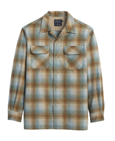 The Original Board Shirt - Camel/ Blue Mix Ombre