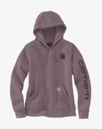 Women's Logo Sleeve Graphic Hoodie- Wood Violet