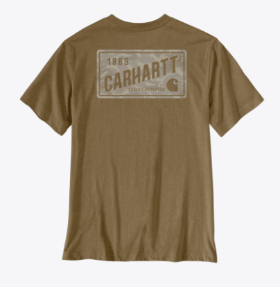 Irvine Relaxed Camo License Plate T-Shirt- Night Fatigue Heather