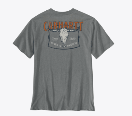 Irvine Relaxed Tough Skull T-Shirt- Weathered Ash Heather