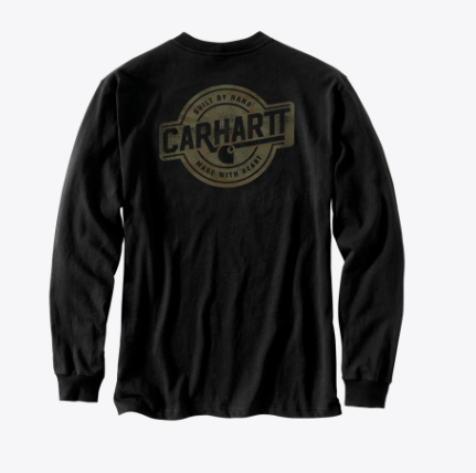 Irvine Relaxed Camo Badge LS T-Shirt- Black