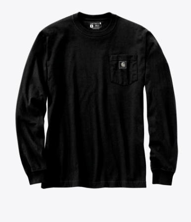 Irvine Relaxed Camo Badge LS T-Shirt- Black