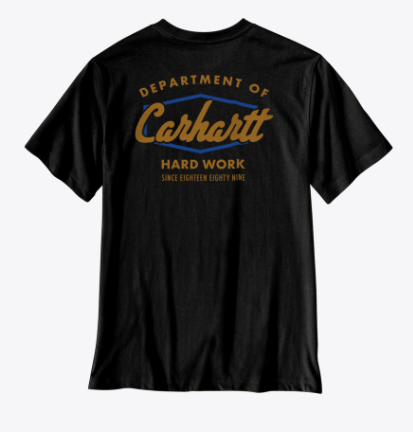 Irvine Relaxed Hardwork T-Shirt- Black