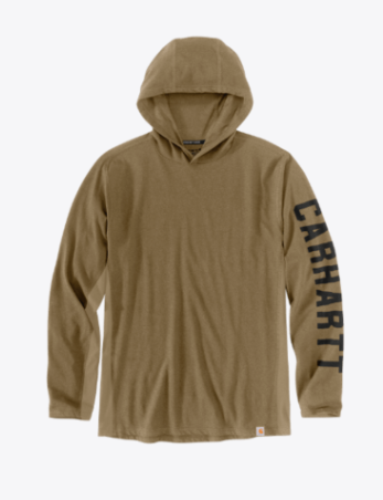 Force Relaxed Logo Hoodie-Night Fatigue Heather