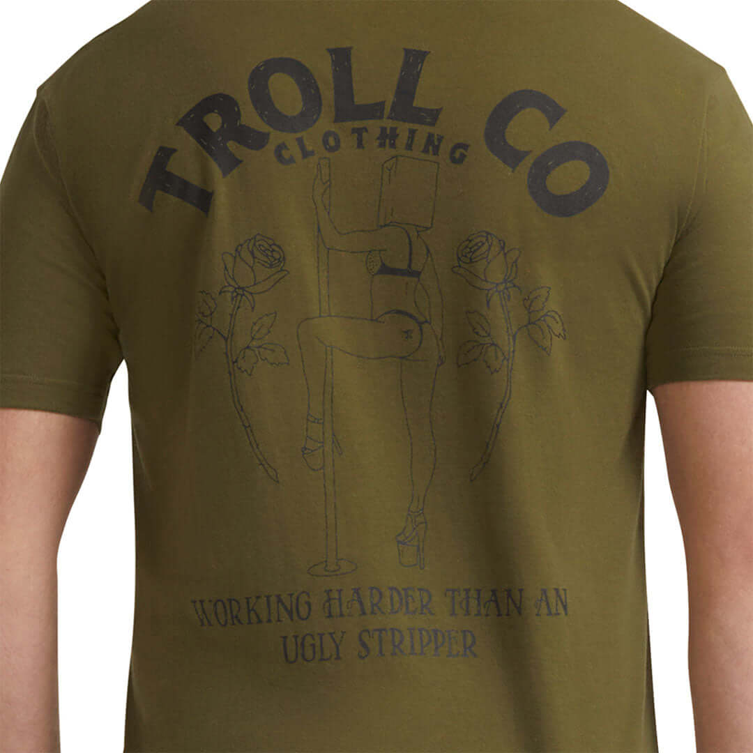 WHUS Butterface SS Tee, Military Green