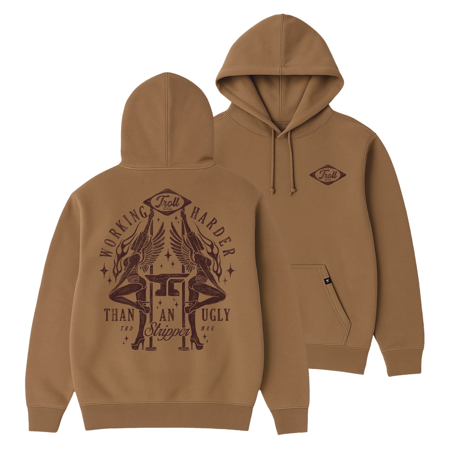 WHUS Twins Hoodie - Dark Tan