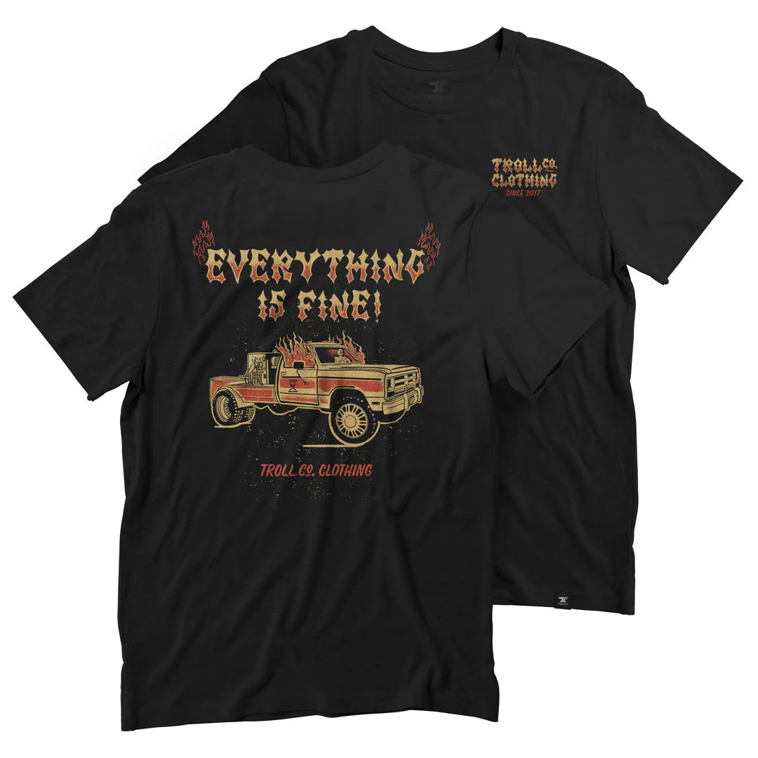 Everything is Fine SS Tee- Black