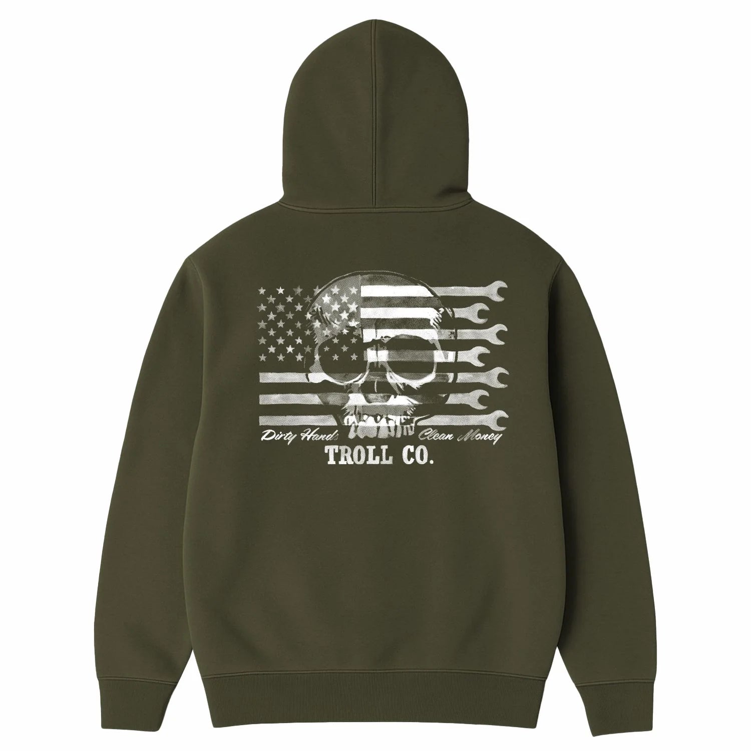 Flagship Skull Hoodie- Military Green