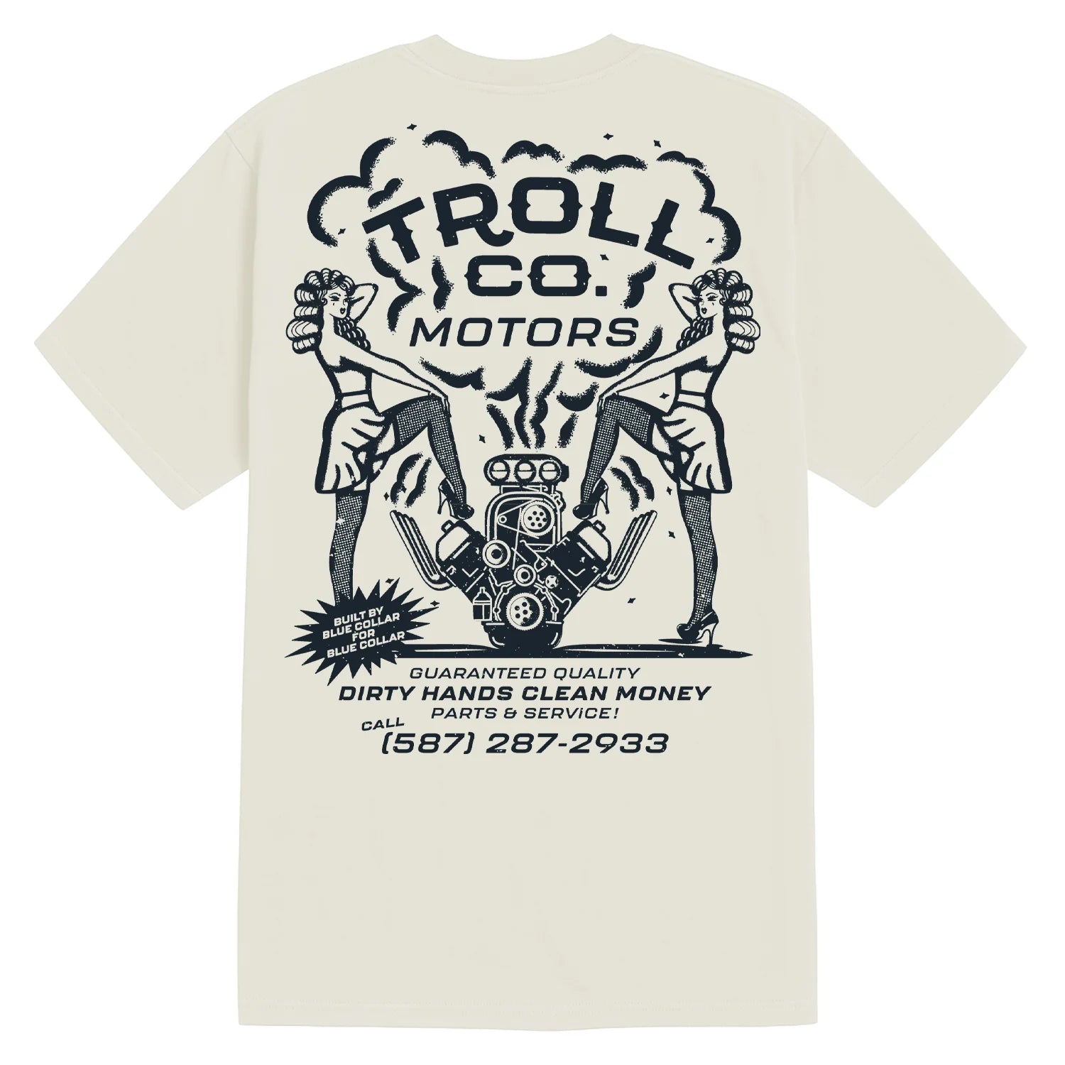 Troll Co Motors SS Tee- Sand