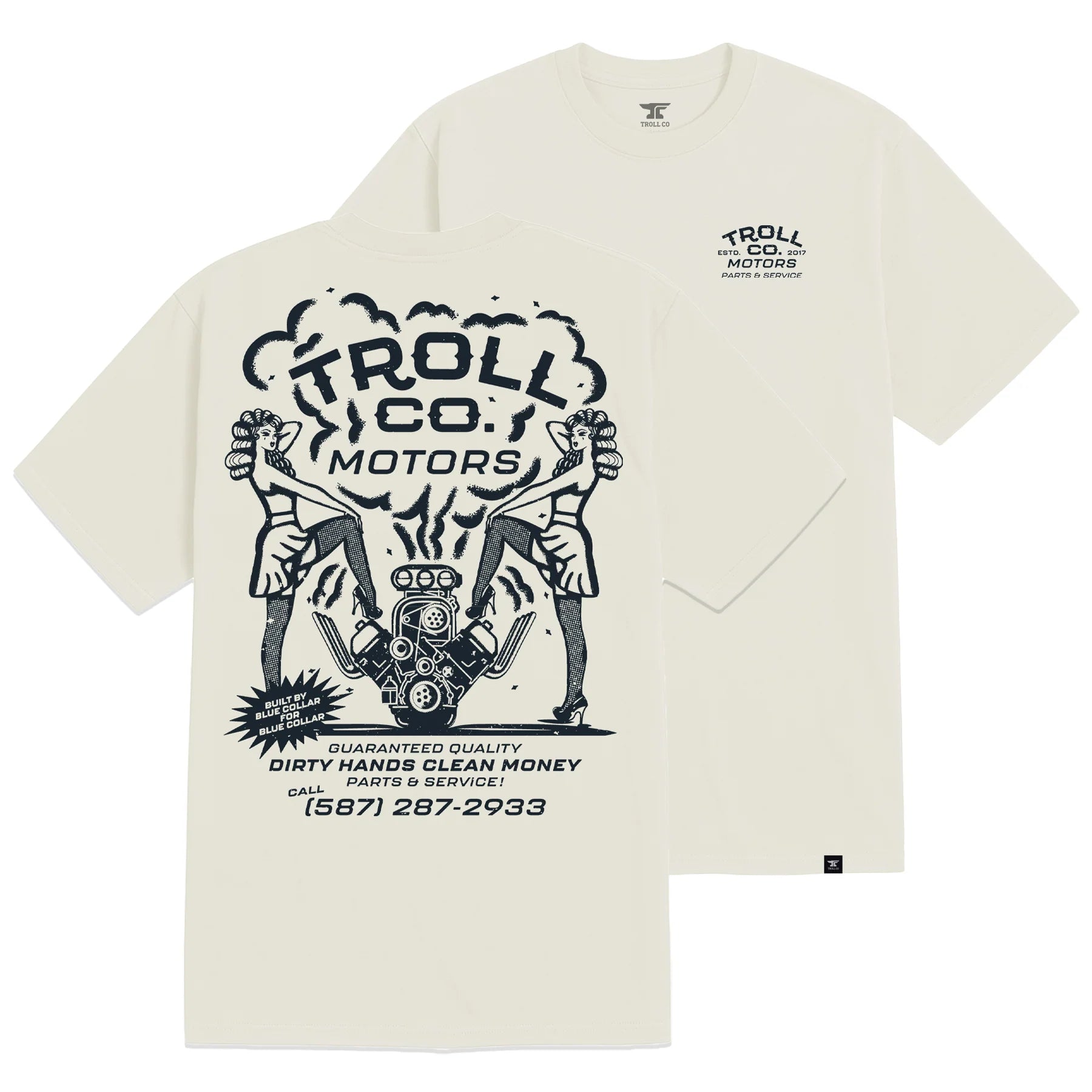 Troll Co Motors SS Tee- Sand