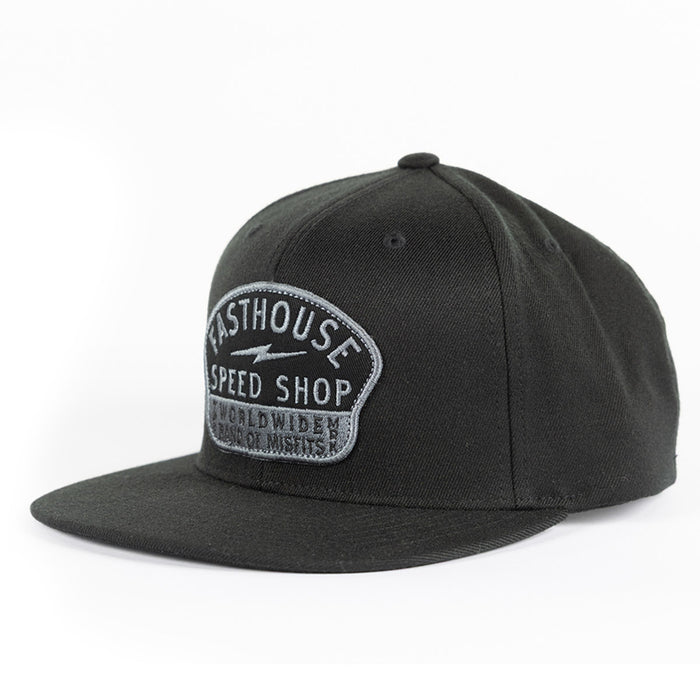 Black Fasthouse flat brim with grey logo