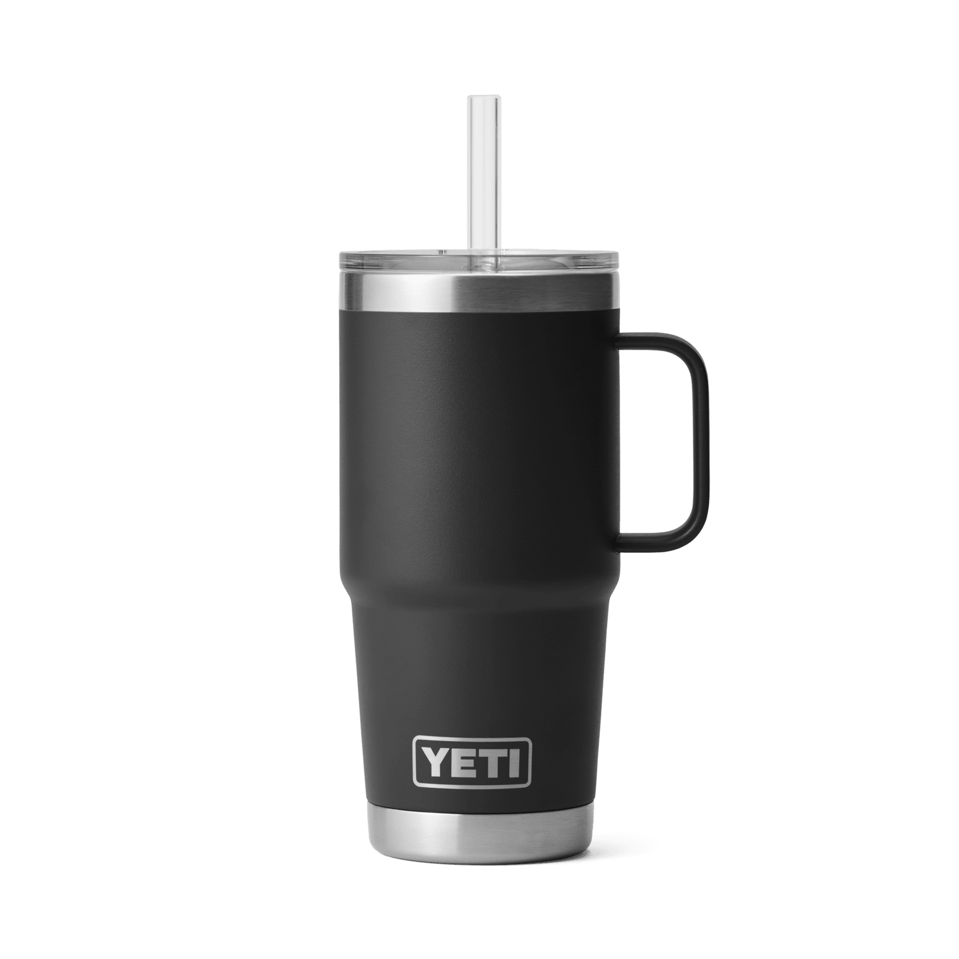 Rambler® 25 oz Mug w/Straw Lid - Black - Purpose-Built / Home of the Trades