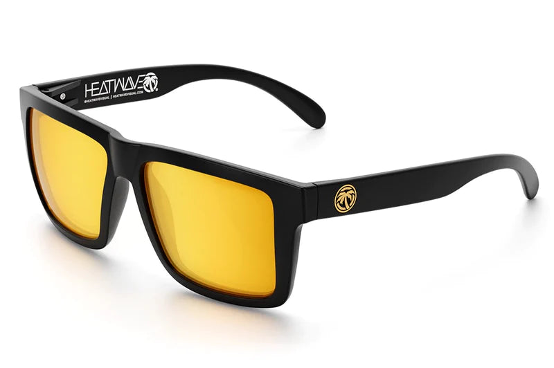 XL Vise X87 Sunglasses - Black Frame Gold Rush Lens