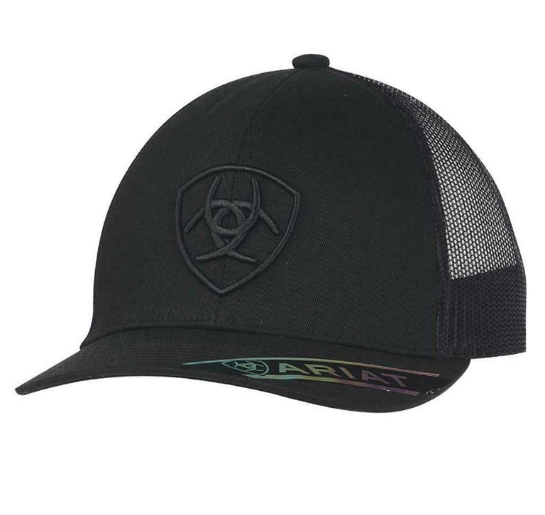 Ariat Snapback Black Cap Logo- Black