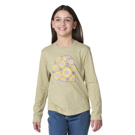 Youth Girls Long-Sleeve Sunflower T-Shirt - Elm