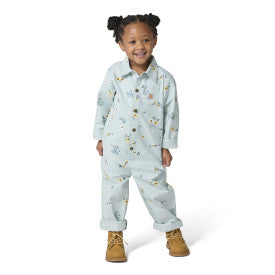 Infant/Toddler Long Sleeve Snap-Front Coverall - Blue Haze