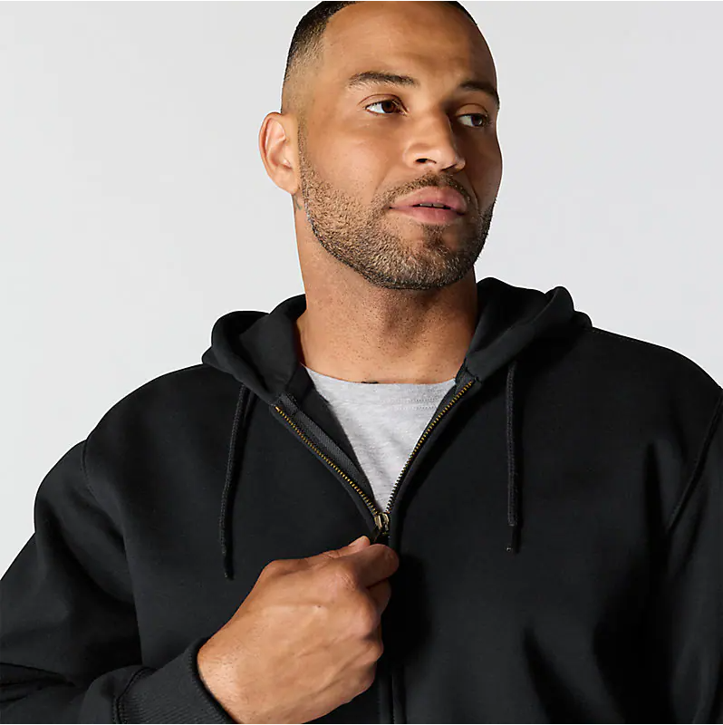 Rain Defender Loose Fit Heavyweight Full-Zip Sweatshirt - Black