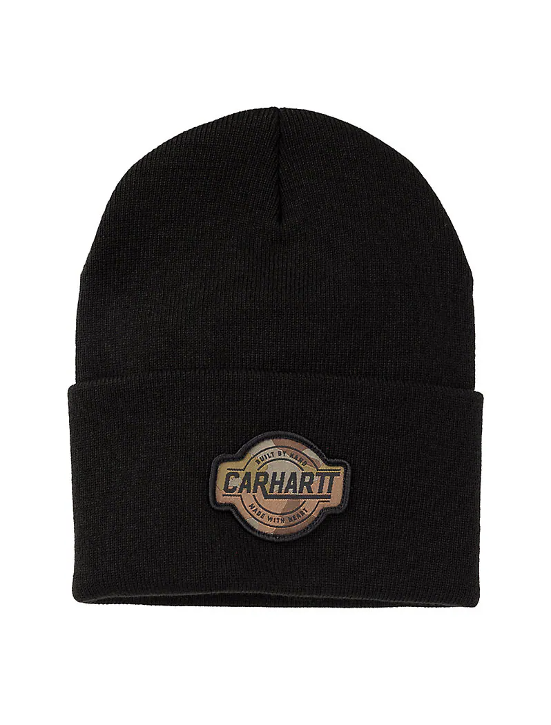 Camo Patch Cuffed Beanie-