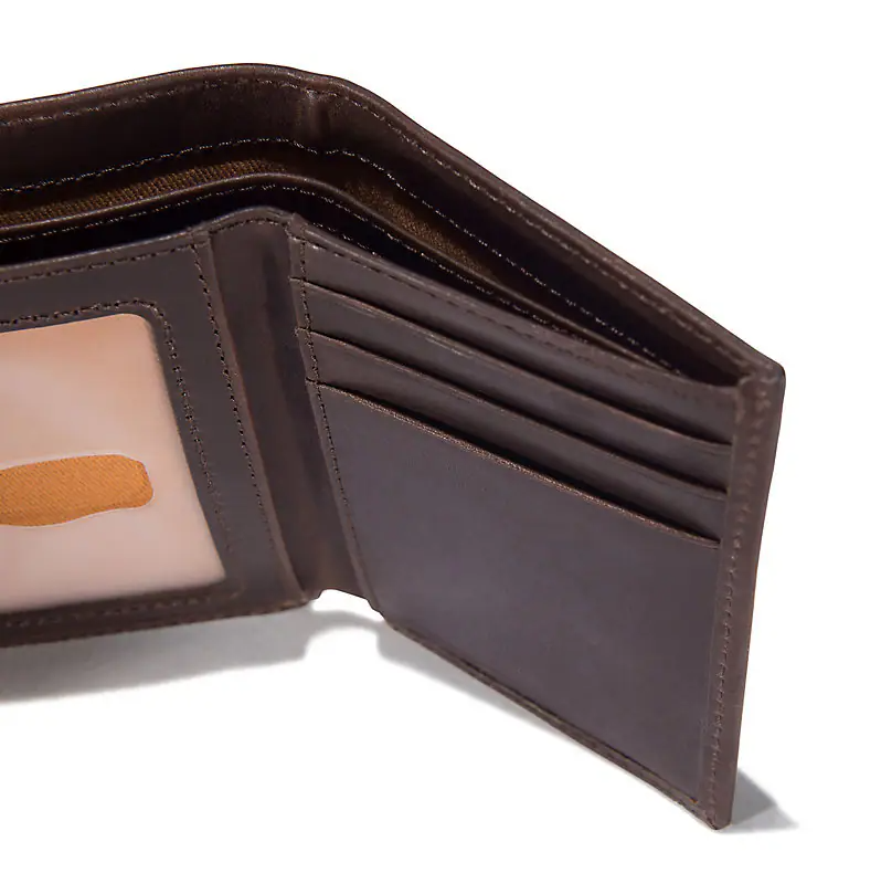 Carhartt Oil Tan Leather Trifold Wallet Brown OS