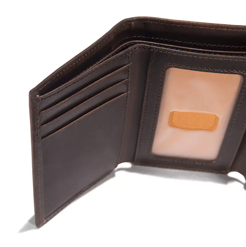 Carhartt Oil Tan Leather Trifold Wallet Brown OS