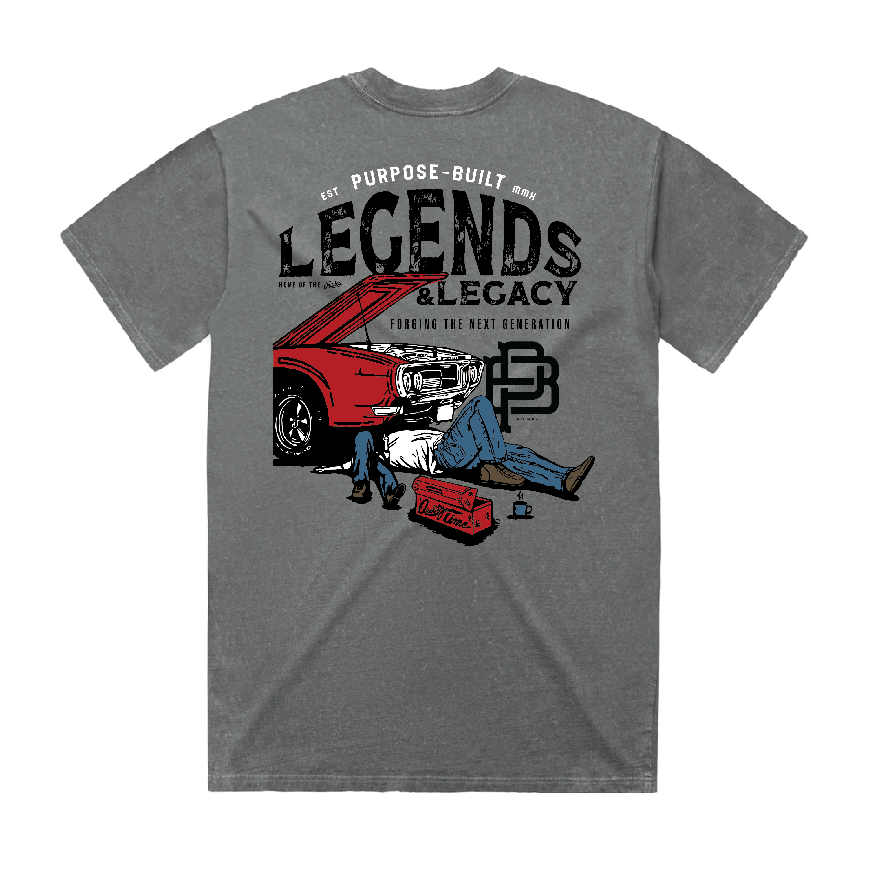 The Legend & the Legacy Tee, Heavy Faded Grey