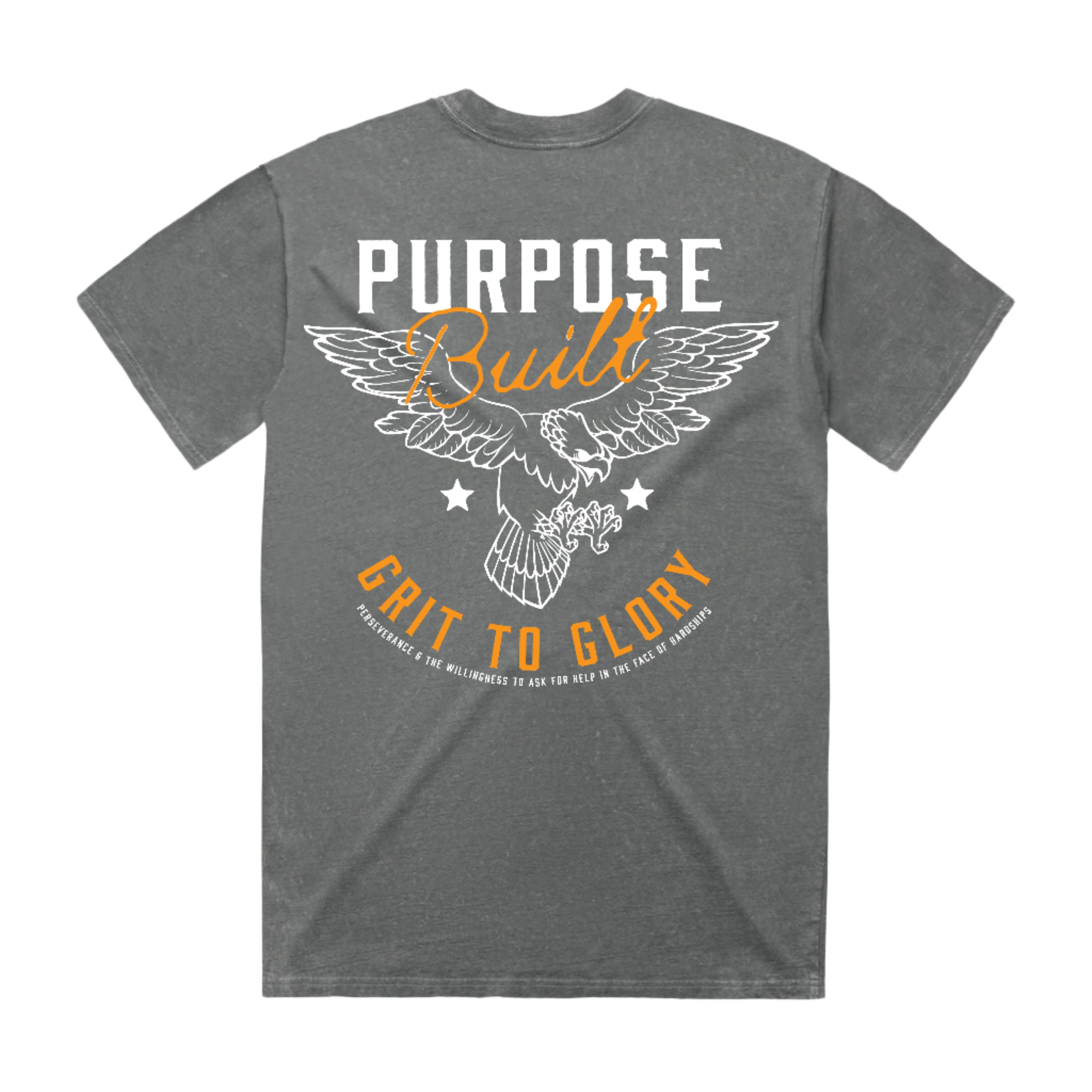 Grit To Glory Tee, Faded Grey