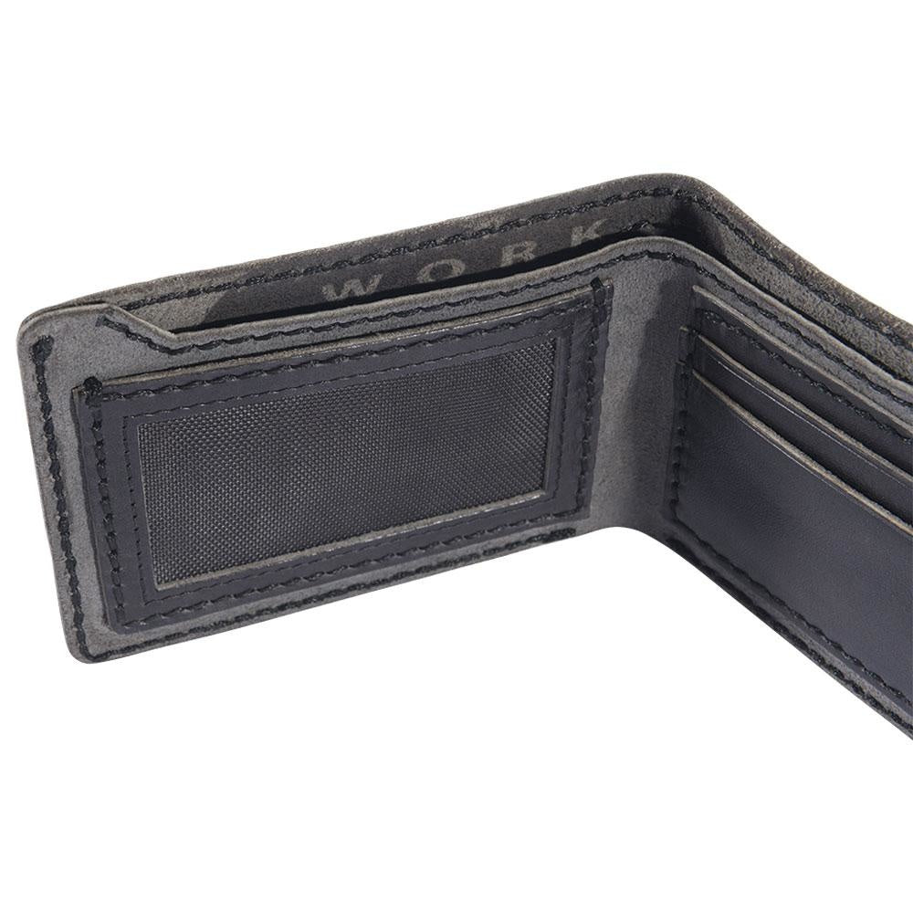 Patina Leather Bifold Wallet - Black