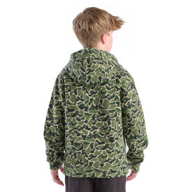 Youth Long-Sleeve Camo Graphic Sweatshirt- Green Duck Camo
