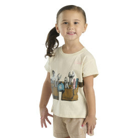 Youth Girls Short Sleeve Tool Belt T-Shirt - Turtle Dove