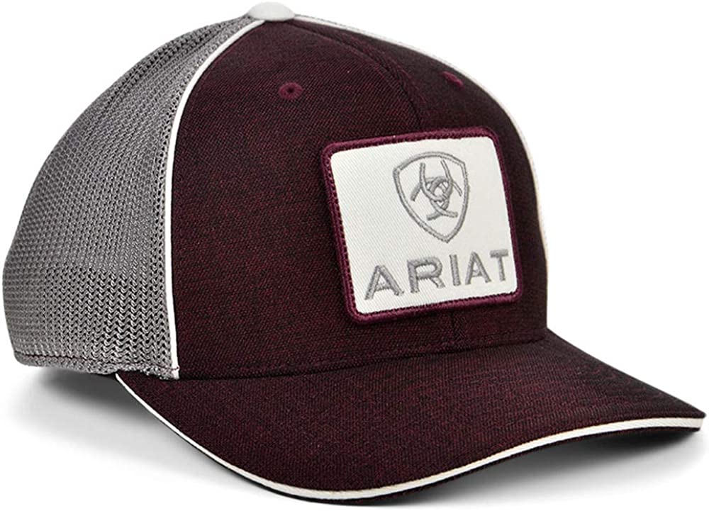 Ariat Men's Hat Signature Logo, Heather Burgundy