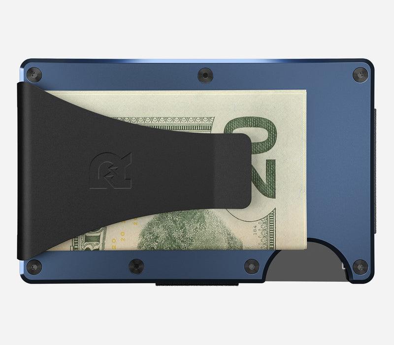Aluminum | Alpine Navy Minimalist Wallet - Money Clip - RIDGE WALLET - Everyday Carry