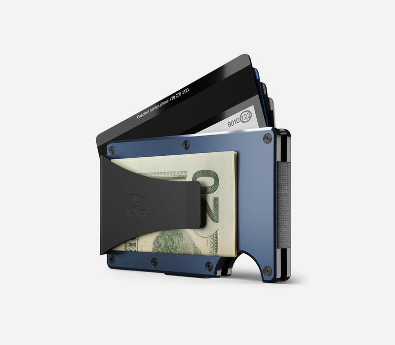 Aluminum | Alpine Navy Minimalist Wallet - Money Clip -  - 