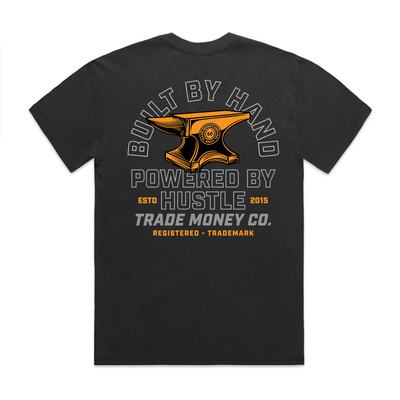 Built by Hand Heavy Tee, Faded Black