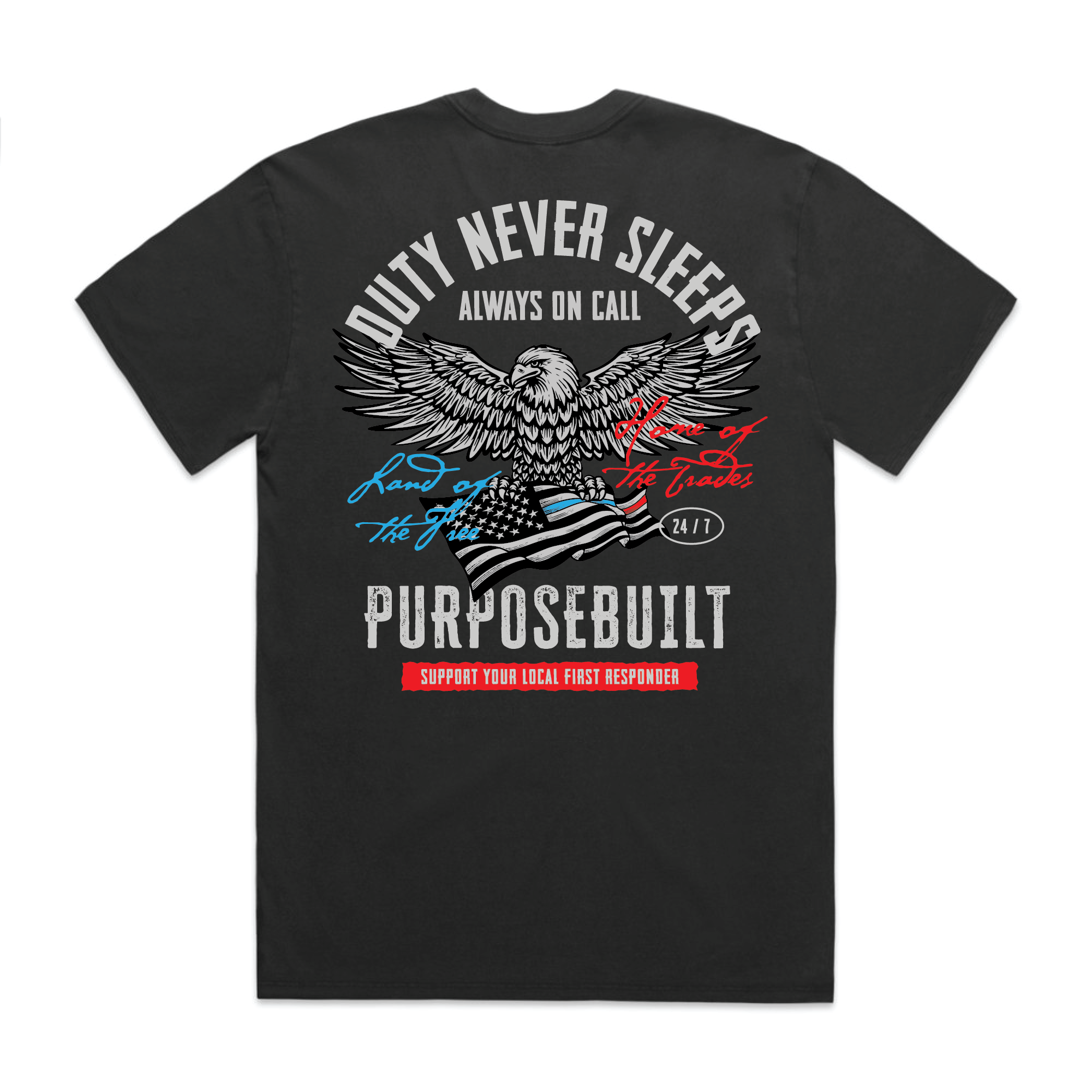 Duty Never Sleeps HD Tee, Black