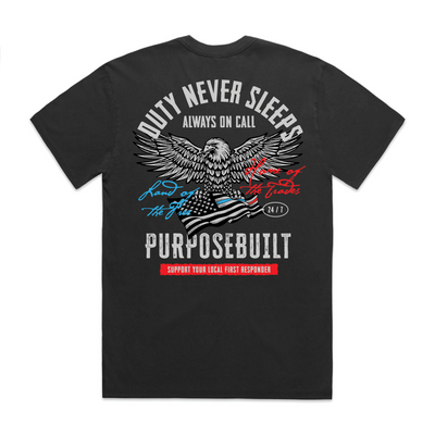 Youth - Duty Never Sleeps Tri Blend Tee, Black