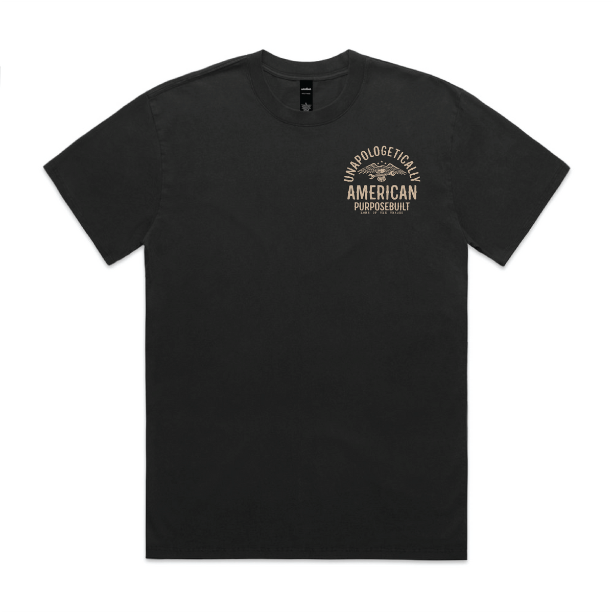 Unapologetically American, Interlock Tee, Black