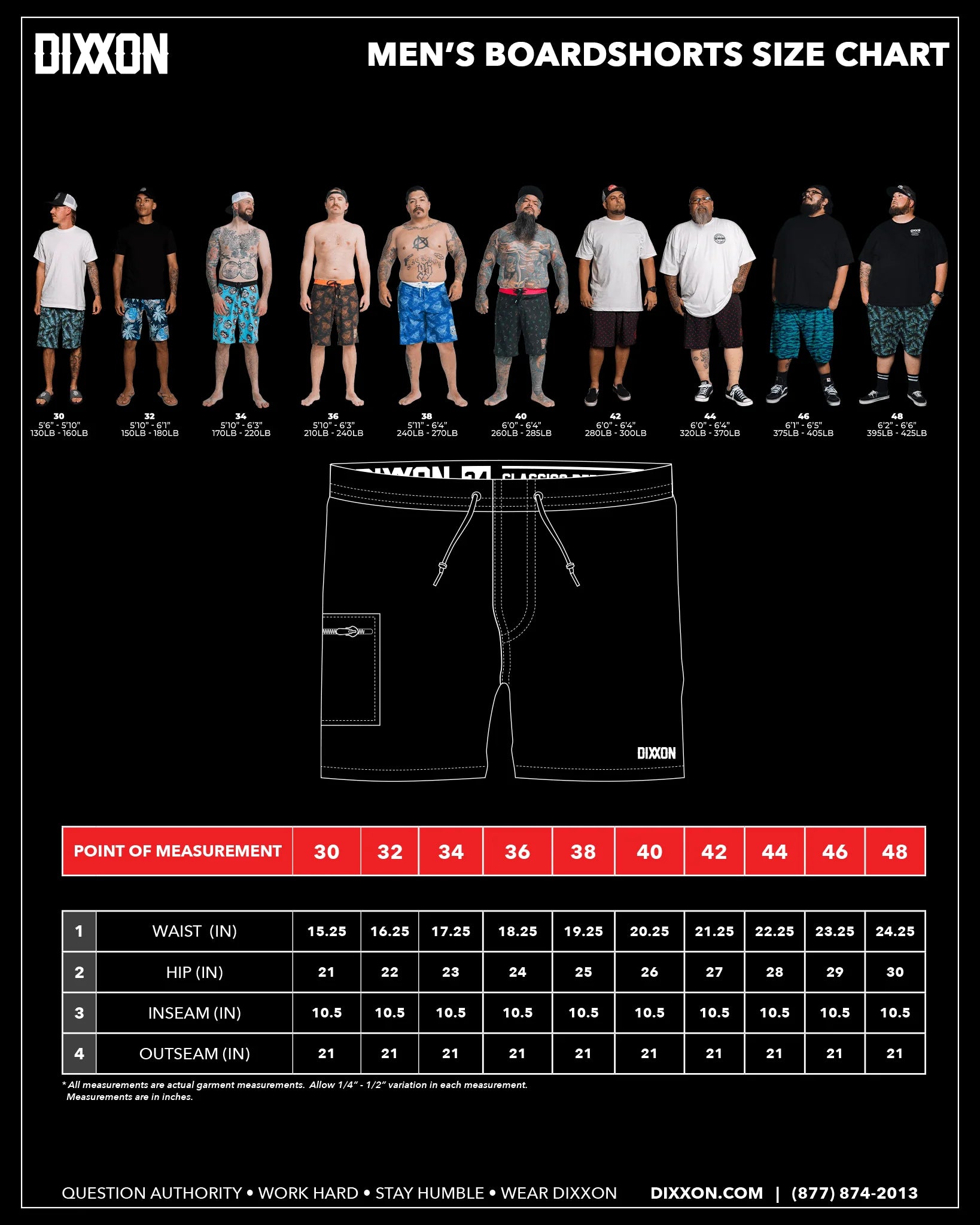 Black 21" Boardshort