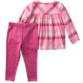 Infant/Toddler Girls Flannel Top and Legging Set - Violet Quartz