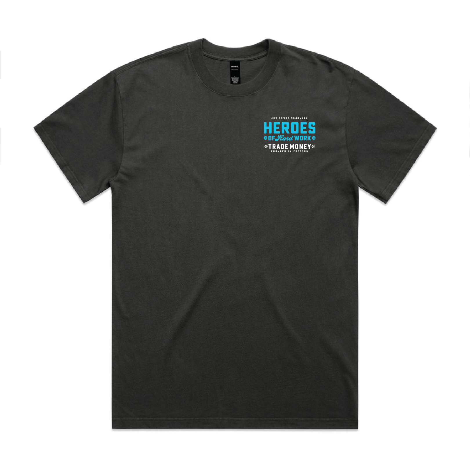 Stackin' Dimes HD Tee, Faded Black