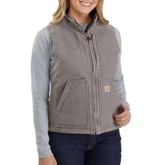 CLOSEOUT - Women'S Duck Mock Vest - Taupe - Purpose-Built / Home of the Trades