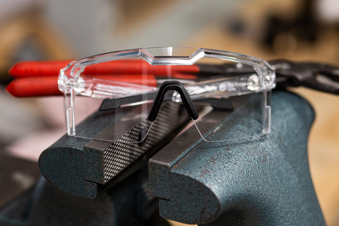 FUTURE TECH SUNGLASSES: VAPOR CLEAR FRAME CLEAR LENS Z87+